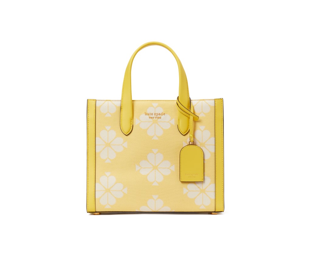 Spade Flower Two-Tone Canvas Manhattan Small Tote